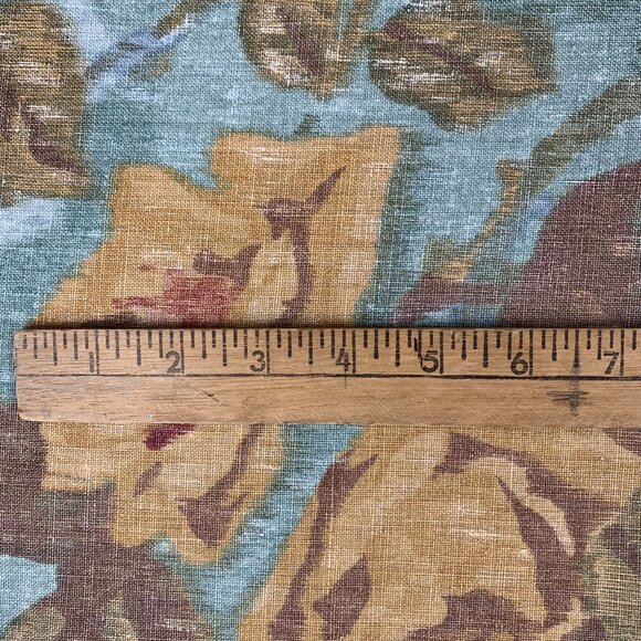 Mulberry Home England Secret Garden Cabbage Roses Floral Fabric Linen 2.5 Yards - Picture 9 of 14